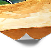 Farbenfrohe Meeresschildkröte Poster (Ecke)