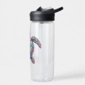 Farbenfrohe Meeresschildkröte Trinkflasche (Links)