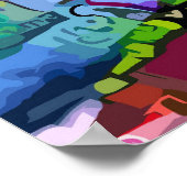 Farbenfrohe Meeresschildkröte, Wasserschildkröte a Poster (Ecke)