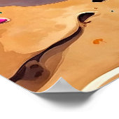 Farbenfrohe Meeresschildkröten unter einem kosmisc Poster (Ecke)