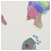 Farbenfrohe Meeresschildkrötenstoffe Stoff (Muster)