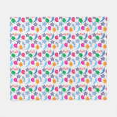 Farbenfrohe Meerestiere Illustrationsmuster Fleecedecke (Vorderseite (Horizontal))