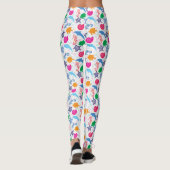 Farbenfrohe Meerestiere Illustrationsmuster Leggings (Rückseite)