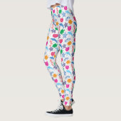 Farbenfrohe Meerestiere Illustrationsmuster Leggings (Links)