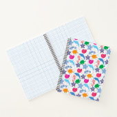 Farbenfrohe Meerestiere Illustrationsmuster Notizblock (Innenseite)