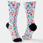 Farbenfrohe Meerestiere Illustrationsmuster Socken (Gewinkelt)