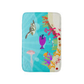 Farbenfrohe Meerestiere Kinder Badematte (Vorderseite Vertikal)