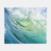 Farbenfrohe Meereswellen Fleecedecke (Vorderseite (Horizontal))