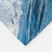 Farbenfrohe Meereswellen Fleecedecke (Ecke)