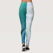 Farbenfrohe Meereswellen Leggings (Rückseite)