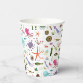 Farbenfrohe Meereswelt Pappbecher (Rechts)