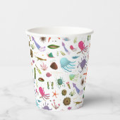 Farbenfrohe Meereswelt Pappbecher (Vorderseite)