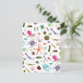 Farbenfrohe Meereswelt Postkarte (Stehend Vorderseite)