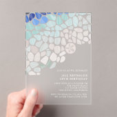 Farbenfrohe Meerglasakryllische Einladung (Insitu (Handheld))