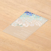 Farbenfrohe Meerglasakryllische Einladung (Ablage )