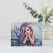 Farbenfrohe Meerjungenkleidung Postkarte (Stehend Vorderseite)