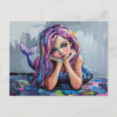 Farbenfrohe Meerjungenkleidung Postkarte (Vorderseite)