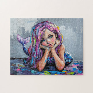 Farbenfrohe Meerjungenkleidung Puzzle