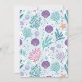 Farbenfrohe Meerjungfrau Einladung (Rückseite)