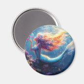 Farbenfrohe Meerjungfrau-Illustration Magnet (Vorderseite/Rückseite)