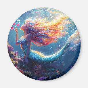 Farbenfrohe Meerjungfrau-Illustration Magnet