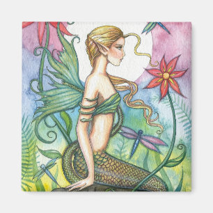 Farbenfrohe Meerjungfrau von Molly Harrison Magnet