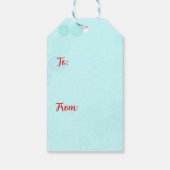 Farbenfrohe Meerjungfrau Weihnachtsfeier Geschenkanhänger (Rückseite)