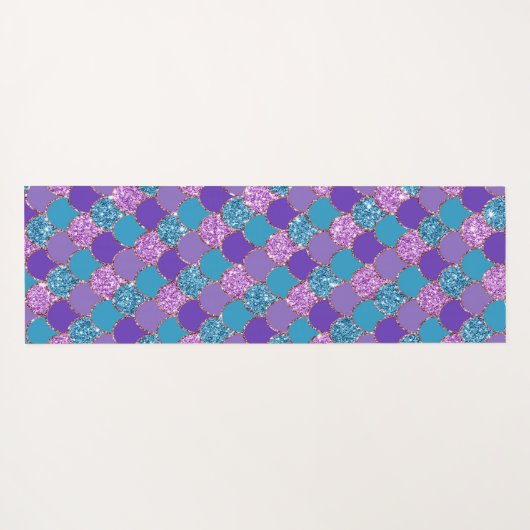 Farbenfrohe Meerjungfrauen Badetuch Set Yogamatte (Rückseite (Horizontal))