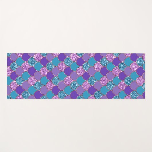 Farbenfrohe Meerjungfrauen Badetuch Set Yogamatte (Vorderseite (Horizontal))