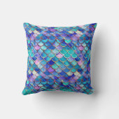 Farbenfrohe Meerjungfrauenskales Muster Kleine Gir Kissen (Rückseite)