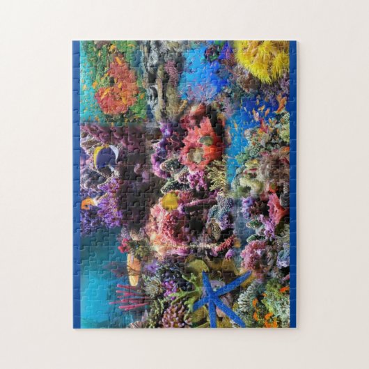 Farbenfrohe Meerkorallen- und Fischpuzzle Puzzle (Vertikal)