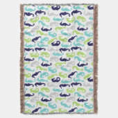 Farbenfrohe Meerpferde Decke (Vorderseite Vertikal)