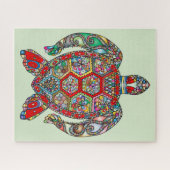 Farbenfrohe Meerschildkröte Jigsaw Puzzle (Horizontal)