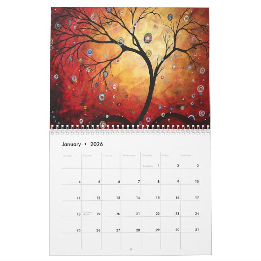 Farbenfrohe MeganAroon 2024 Lebenskalender Kalender (Jan 2026)