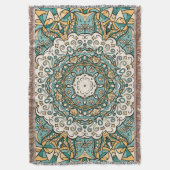 Farbenfrohe Mehndi Tile Nahtlose Tracerei Decke (Vorderseite Vertikal)