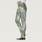 Farbenfrohe Mehndi Tile Nahtlose Tracerei Leggings (Links)