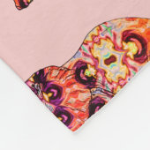 Farbenfrohe, mehrfarbige Elefanten im rosa Hinterg Fleecedecke (Ecke)