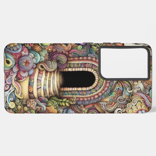 Farbenfrohe, mehrfarbige Höhlenentwürfe Samsung Galaxy Hülle (Linke Seite)