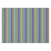 Farbenfrohe mehrfarbige Linienmuster Tischdecke (Vorderseite (Horizontal))