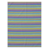 Farbenfrohe mehrfarbige Linienmuster Tischdecke (Vorderseite)