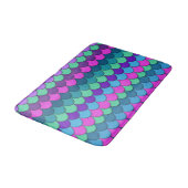 Farbenfrohe mehrfarbige Meerjungfrau Badematte (Schrägansicht)