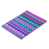 Farbenfrohe mehrfarbige Meerjungfrau Notizblock (Linke Seite)