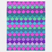 Farbenfrohe, mehrfarbige Mermaid-Dekoration Fleecedecke (Vorderseite)