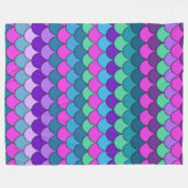 Farbenfrohe, mehrfarbige Mermaid-Dekoration Fleecedecke (Vorderseite (Horizontal))