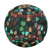 Farbenfrohe, mehrfarbige Mosaikmuster Baseball (Rückseite)