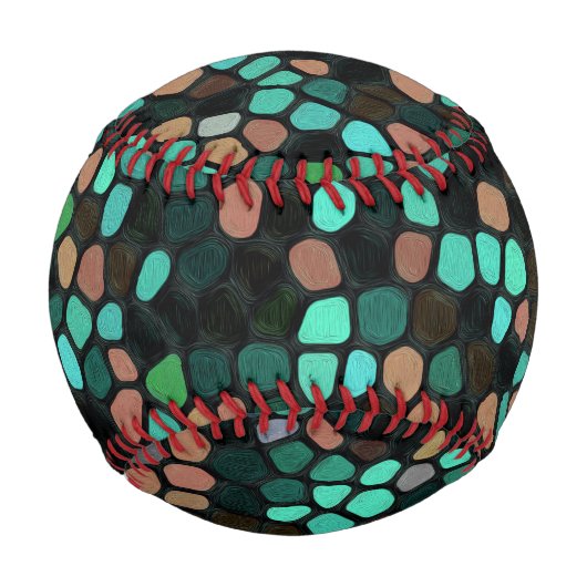 Farbenfrohe, mehrfarbige Mosaikmuster Baseball (Vorderseite)