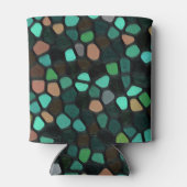 Farbenfrohe, mehrfarbige Mosaikmuster Dosenkühler (Rückseite)