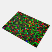 Farbenfrohe, mehrfarbige Mosaikmuster Fußmatte (Schrägansicht)