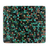 Farbenfrohe, mehrfarbige Mosaikmuster Schneidebrett (Vorderseite)