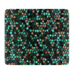 Farbenfrohe, mehrfarbige Mosaikmuster Schneidebrett